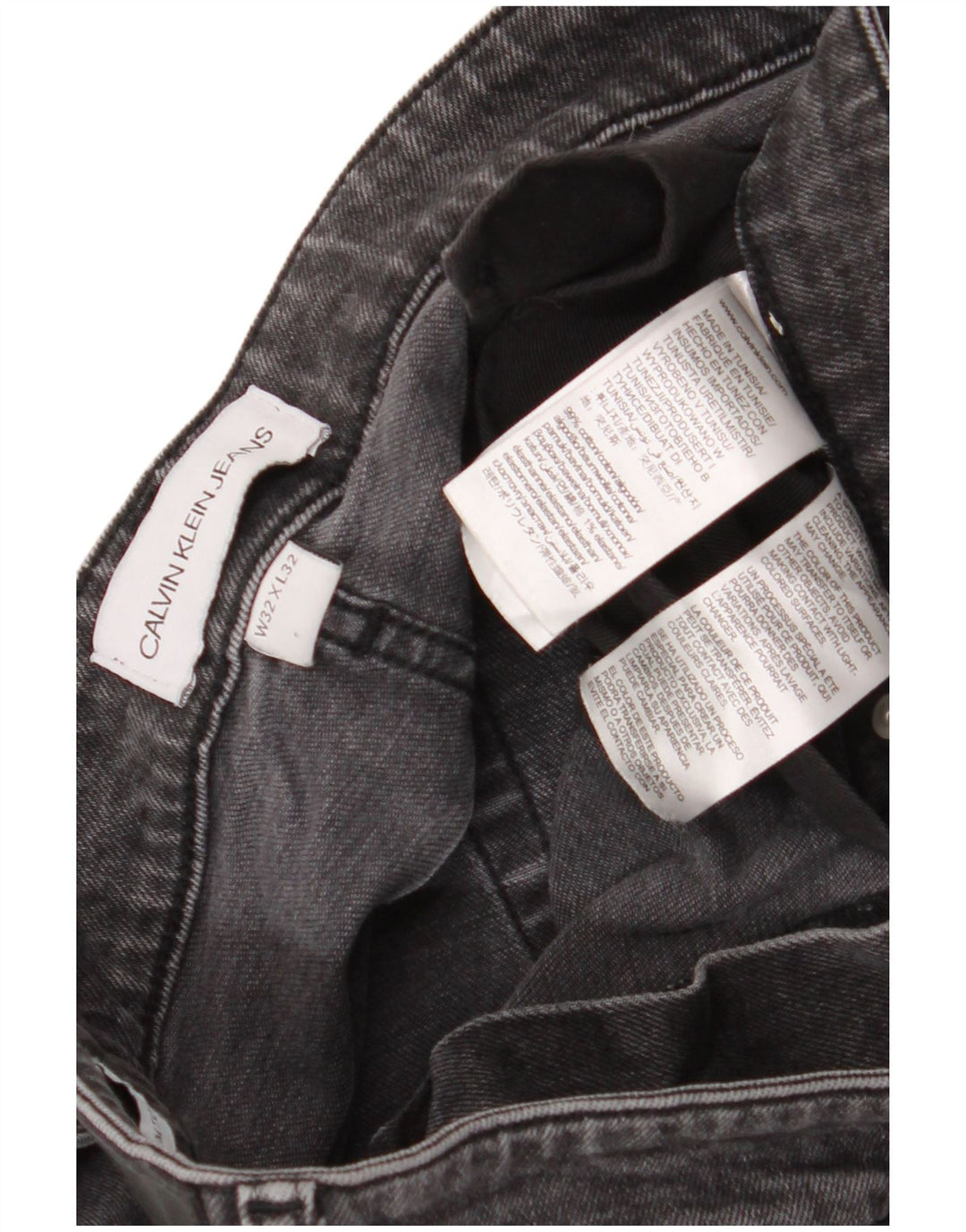 Blugi slim pentru bărbați Calvin Klein W32 L32 bumbac gri