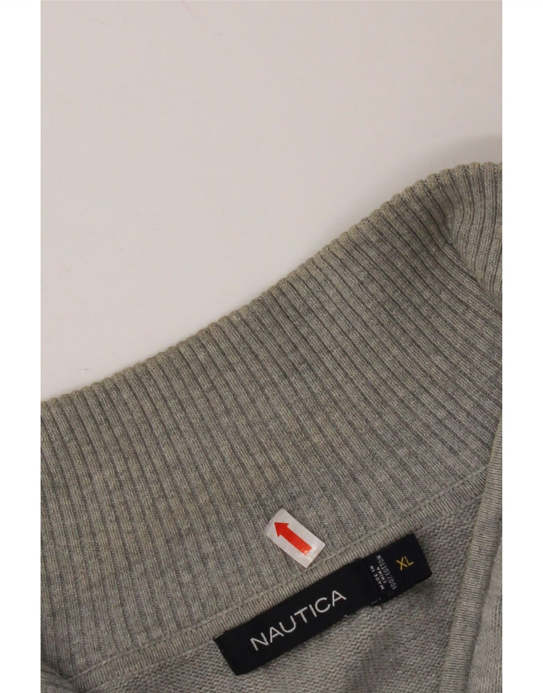 NAUTICA Pulover pentru bărbați cu fermoar și gât, XL, gri Argyle/Diamond Bumbac