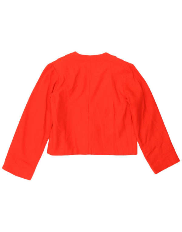 Jachetă vintage de damă cu 1 nasture crop blazer UK 8 Small Red