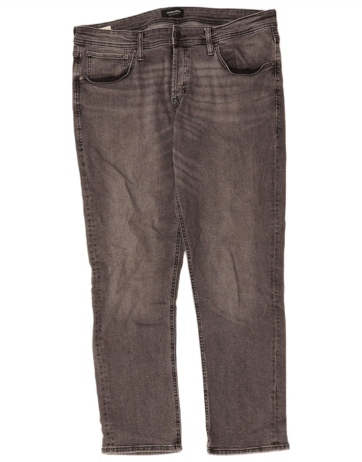Blugi slim pentru bărbați Jack & Jones W38 L32 bumbac gri
