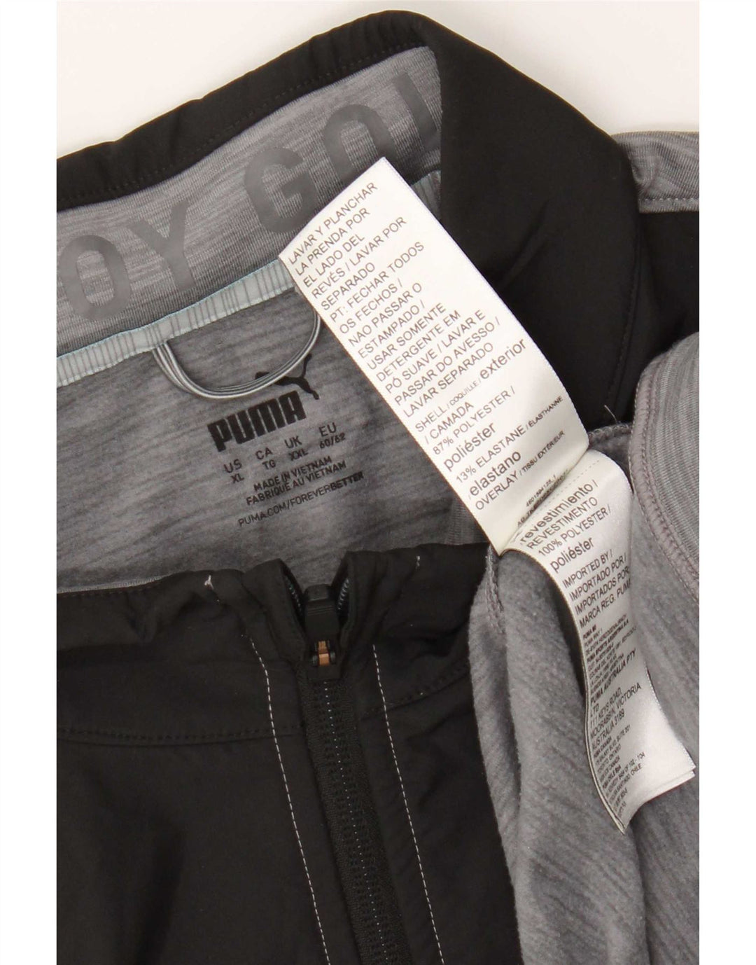 Jachetă de trening fără mâneci pentru bărbați Puma, XL, poliester color bloc, gri