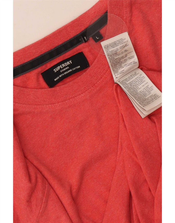 Tricou Superdry pentru bărbați Top mare, roșu, bumbac cu pete