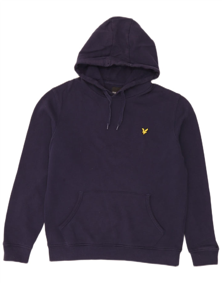 Pulover Lyle & Scott pentru bărbați, bumbac, albastru bleumarin