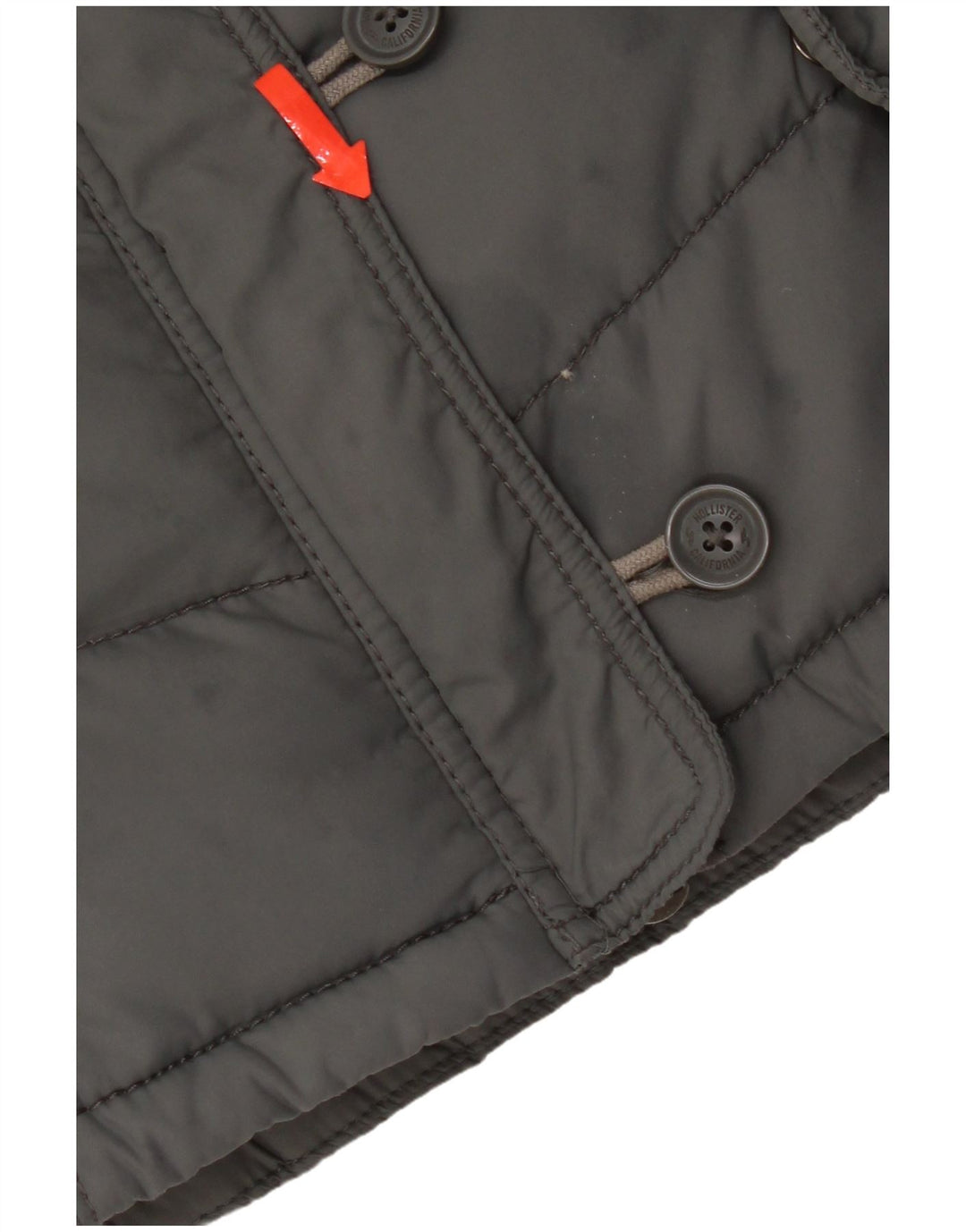 Hollister Gilet căptușit pentru femei UK 14 Large Gri Poliester