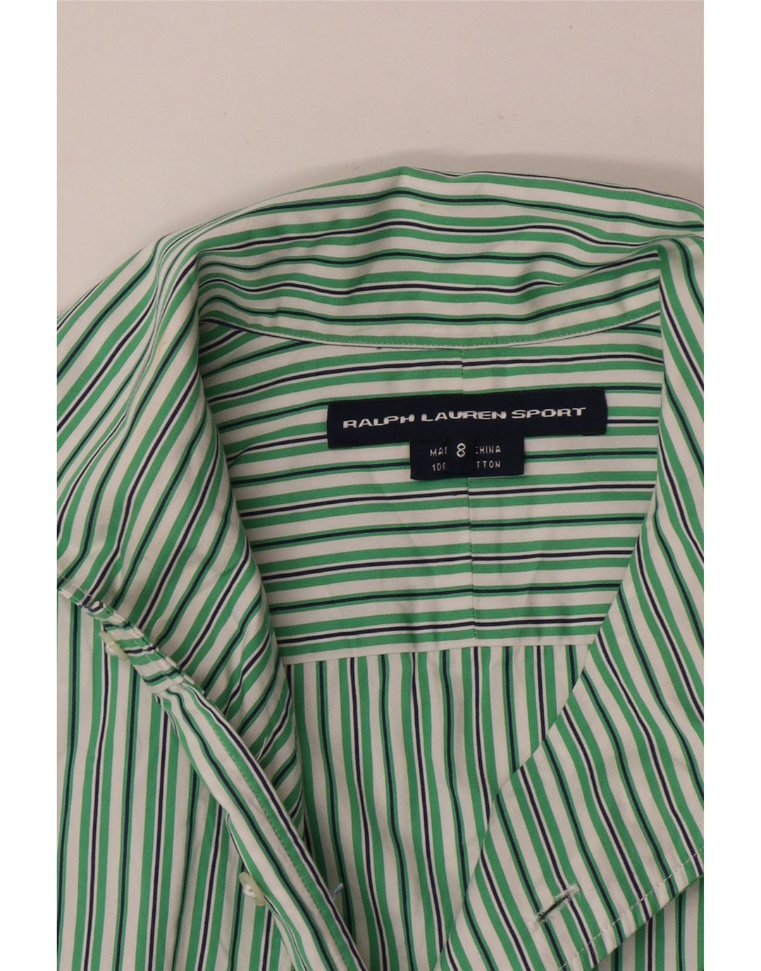 Cămașă pentru femei Ralph Lauren US 8, bumbac cu dungi verzi medii