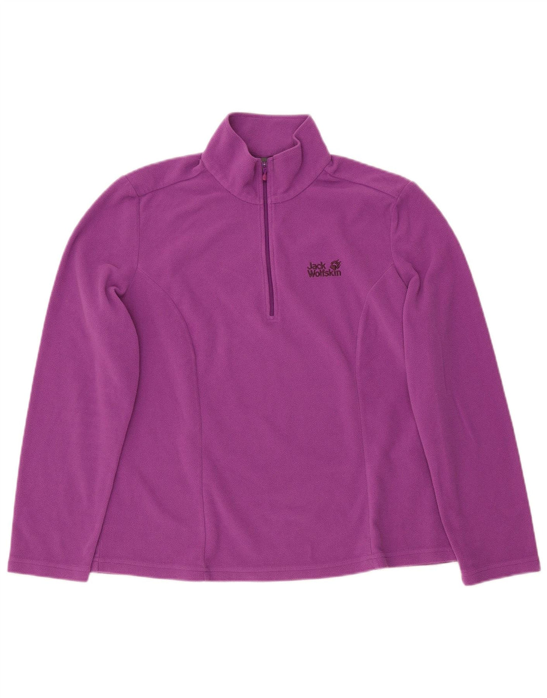 JACK WOLFSKIN Pulover pentru femei, cu fermoar și gât, din lână UK 18/20 XL, poliester violet