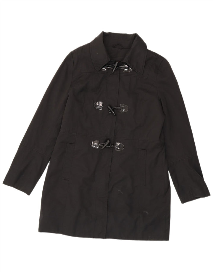 Duffle Coat Nautica pentru femei UK 14, bumbac mediu negru
