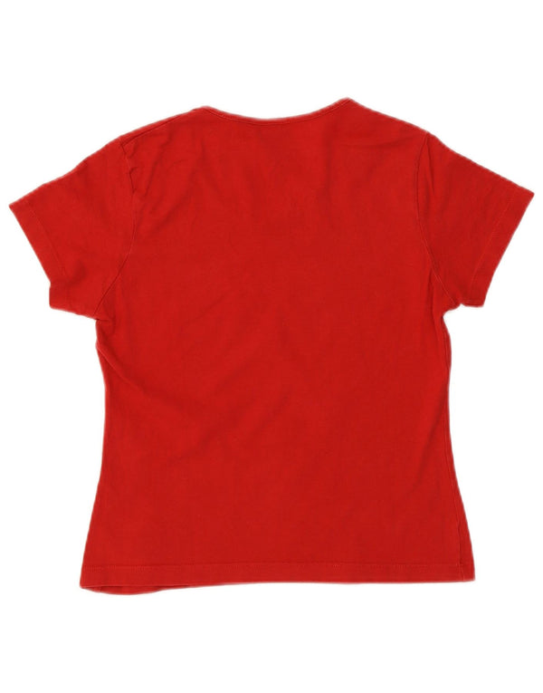 Gianfranco Ferre Tricou grafic Crop pentru femei Top IT 42 Medium Red