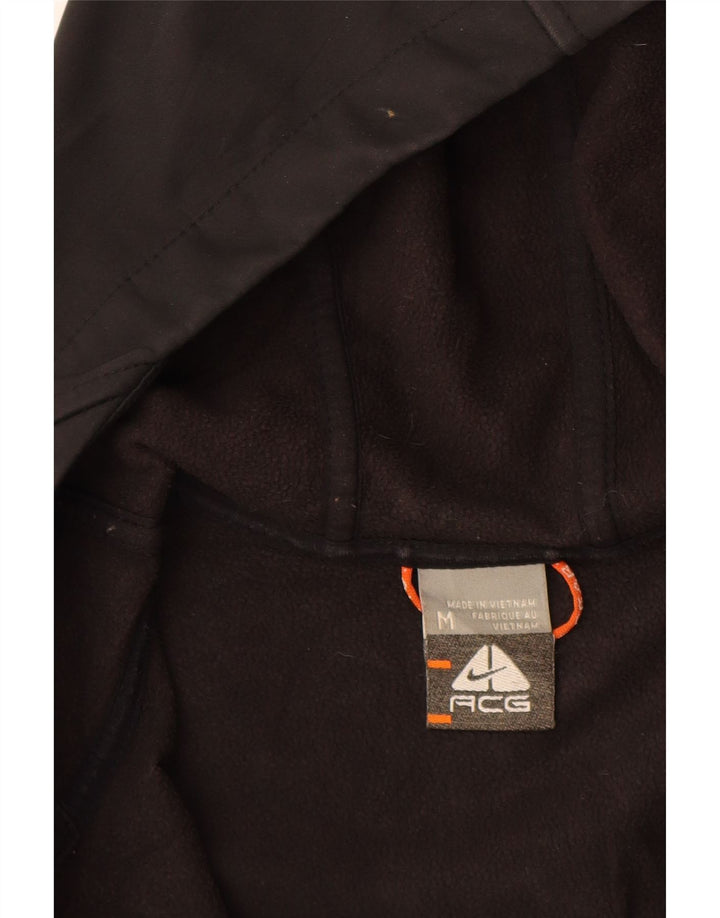 Jachetă de vânt cu glugă NIKE pentru femei UK 12 Poliester mediu negru