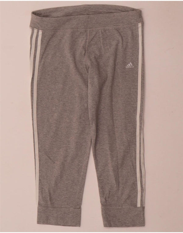 Pantaloni de trening Capri pentru femei Adidas Joggeri UK 8/10 Small Gri