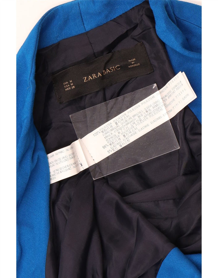 Jachetă Blazer pentru femei Zara UK 12 Medium Blue Poliester