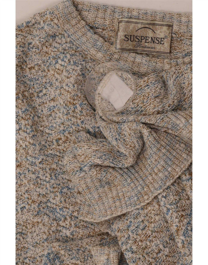 Pulover suspense pentru bărbați, cu gât de barcă, IT 48 Medium, multicolor, pete