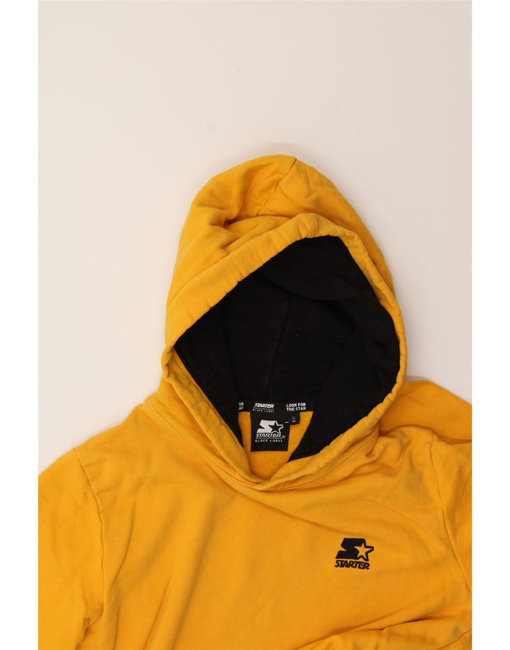 STARTER Mens Hoodie Jumper Small Yellow Cotton Vintage Starter and Second-Hand Starter from Messina Hembry 