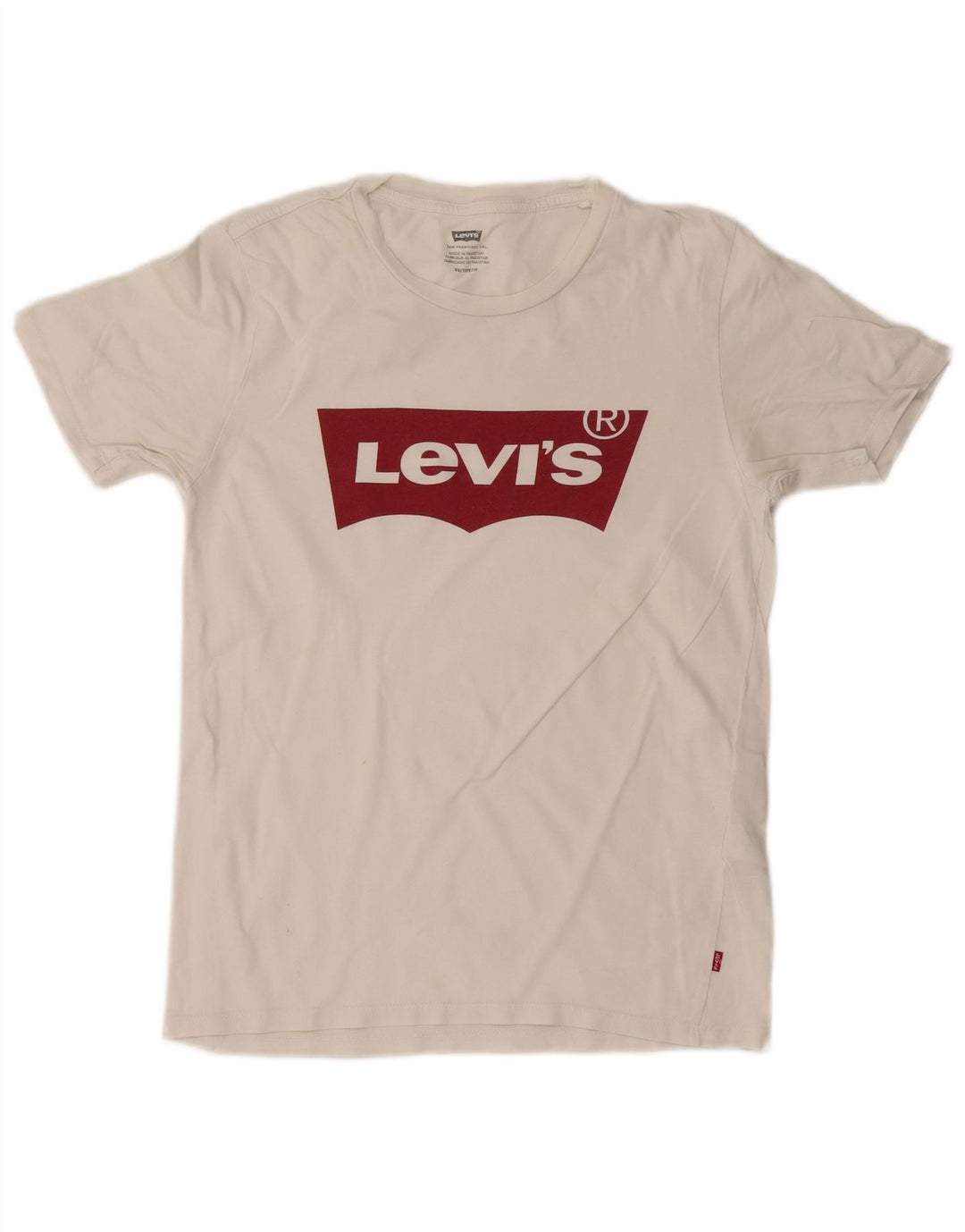 Tricou grafic LEVI'S Top UK 6 XS Bumbac alb