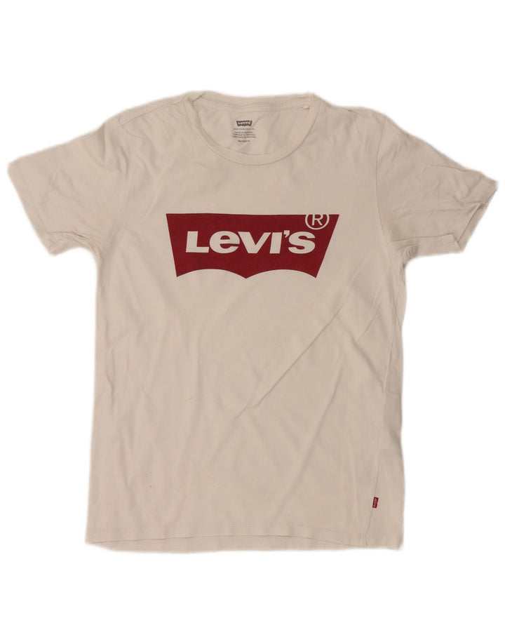 Tricou grafic LEVI'S Top UK 6 XS Bumbac alb