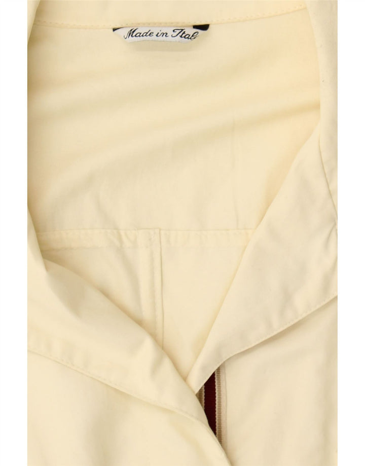 VINTAGE Womens Utility Jacket UK 16 Large Off White Cotton Vintage Vintage and Second-Hand Vintage from Messina Hembry 
