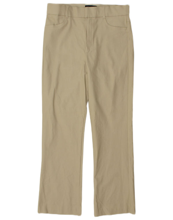 Pantaloni casual pentru femei Bootcut Zara Mari L30 L27 Bej Viscoza