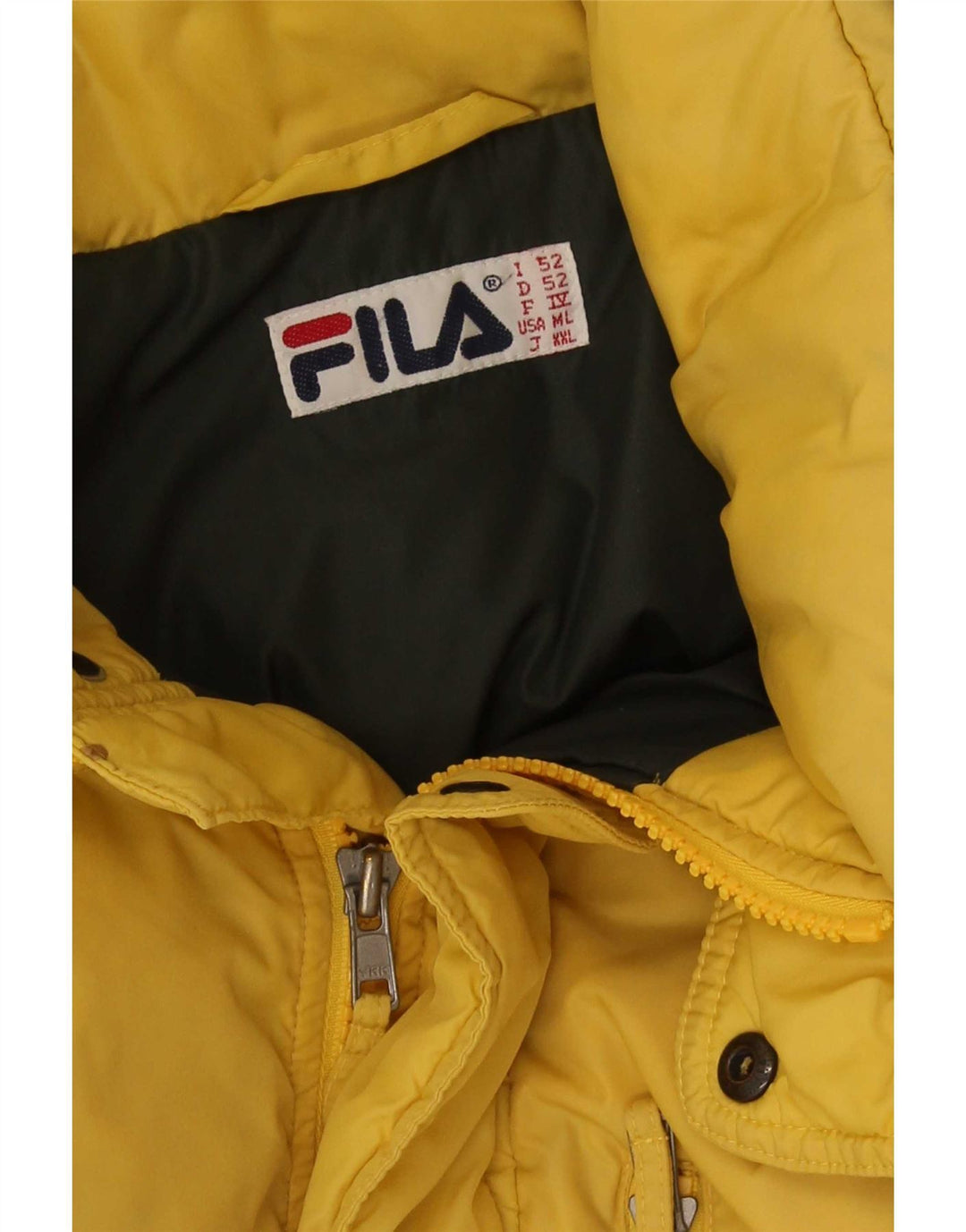 Jachetă căptușită pentru bărbați Fila UK 38 Medium Yellow Colorblock