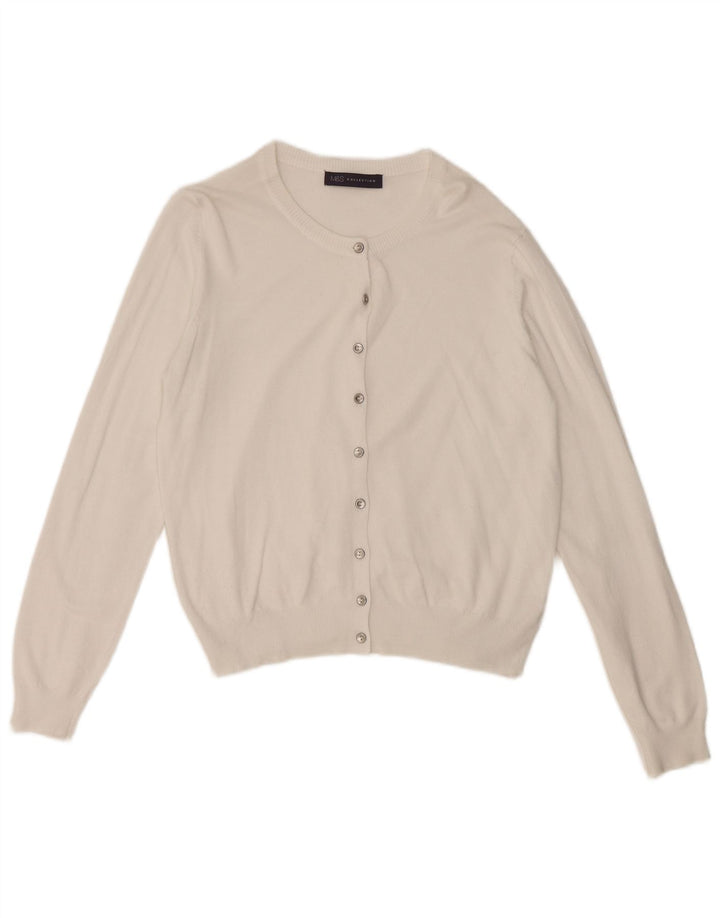 Marks & Spencer Pulover Crop Cardigan pentru femei UK 12 Medium White Viscose