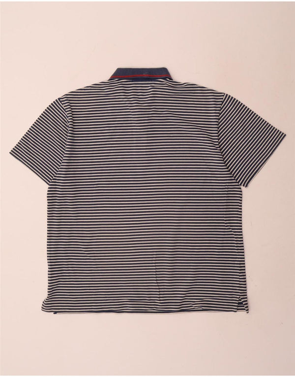 Cămașă polo pentru bărbați Fred Perry XL, bumbac cu dungi albastru bleumarin