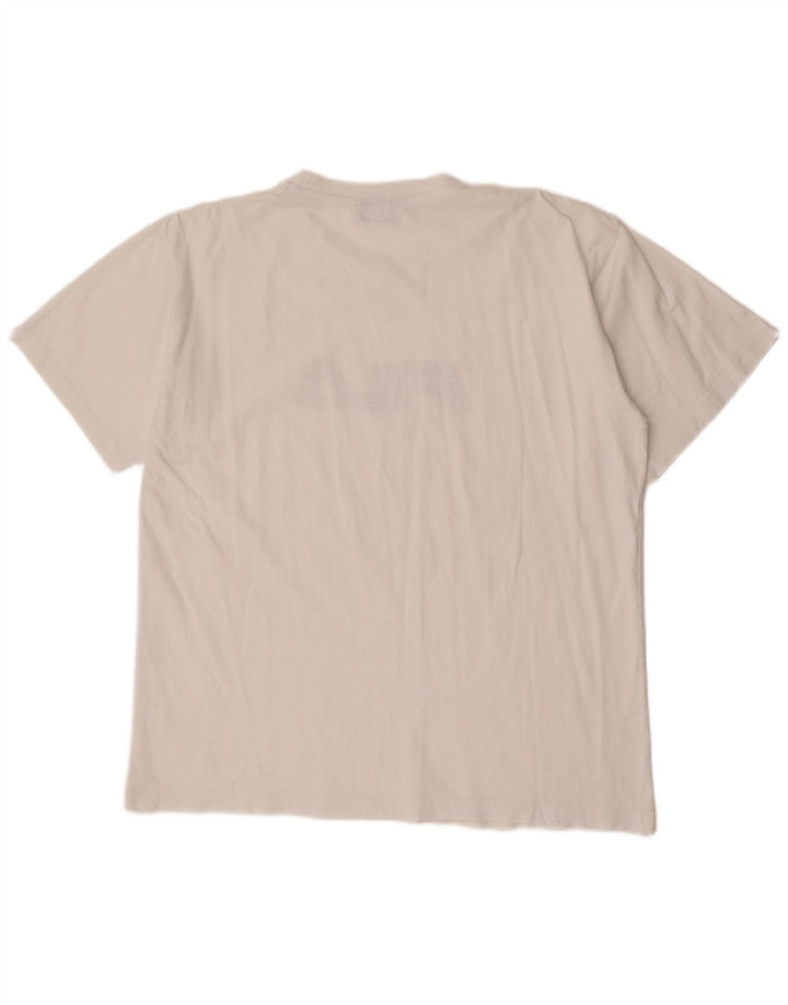 Tricou grafic pentru bărbați Fila Top Large White