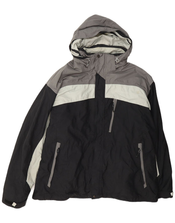 Jachetă de schi cu glugă Columbia Omni-Tech pentru bărbați Marea Britanie 44 2XL Negru Colorblock