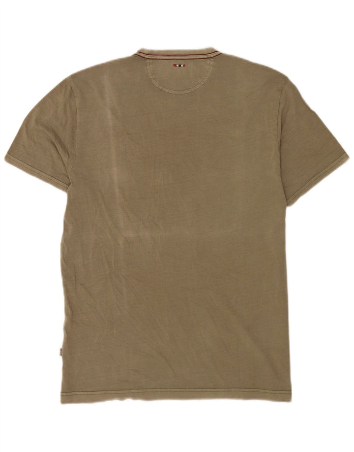 Tricou grafic Napapijri Geographic pentru bărbați Top Mediu Kaki