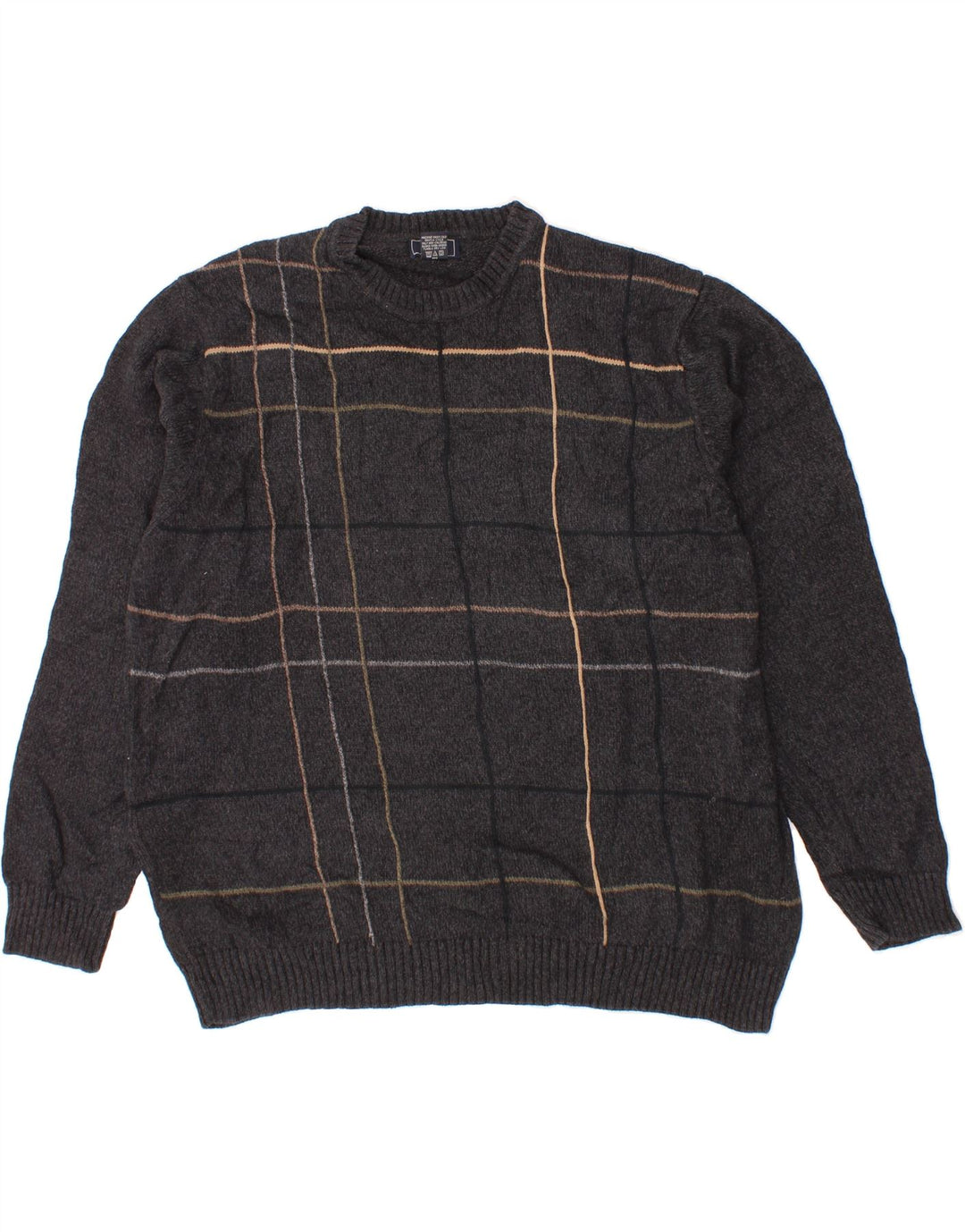Pulover pentru bărbați DOCKERS cu gât roșu, 2XL, bumbac cu carouri gri