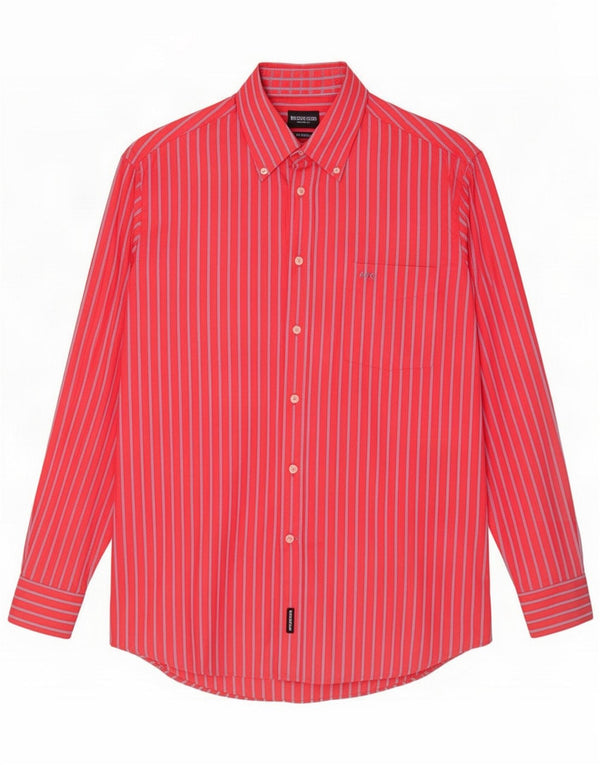 McGregor Mens Shirt Large Pink Pinstripe Cotton
