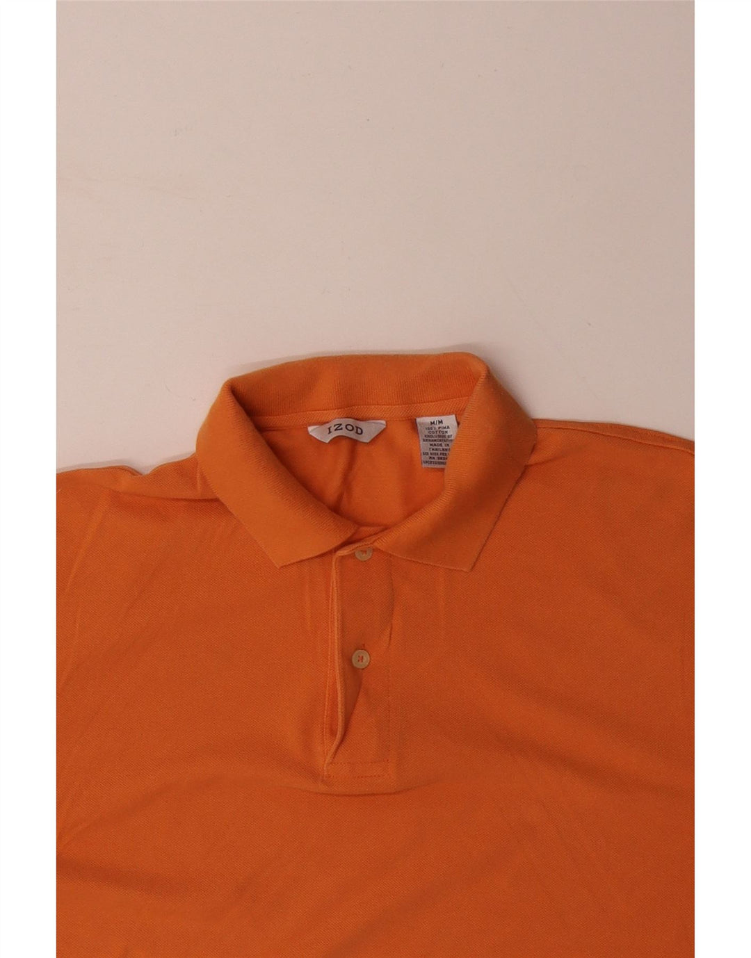 Tricou polo IZOD pentru bărbați, bumbac portocaliu mediu