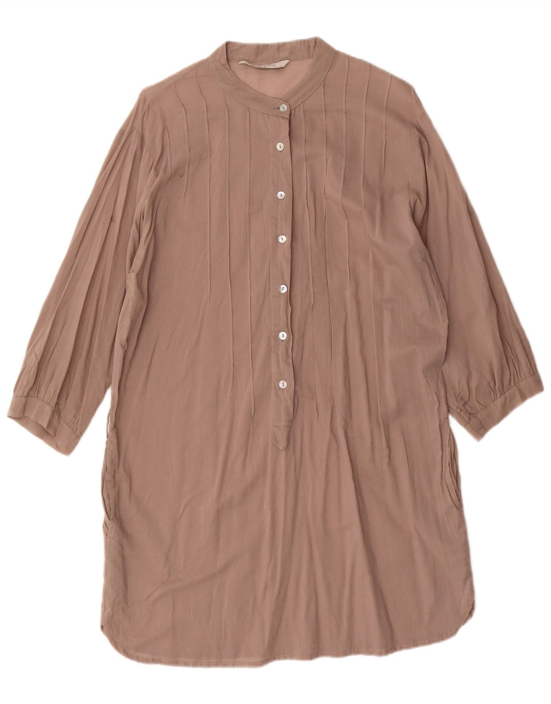Rochie pentru femei Zara cu mâneci 3/4, UK 14, bumbac maro mediu