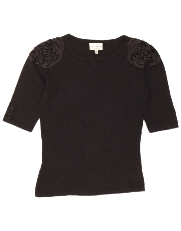 Bluză pentru femei Laura Ashley Top UK 8 Small Black Floral Viscose