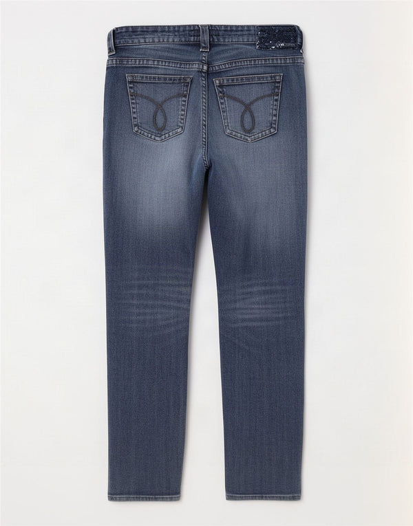 Blugi slim pentru femei Calvin Klein W28 L28 Albastru