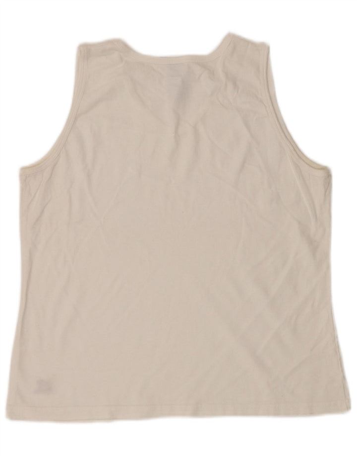 Vest Top pentru femei RUSSELL ATHLETIC UK 16, mare, alb, bumbac