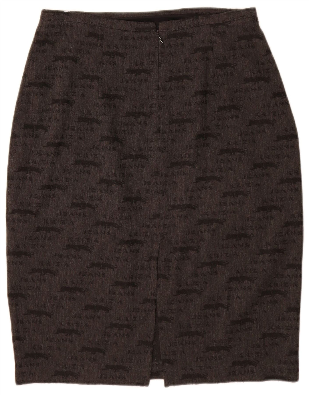 KRIZIA JEANS Fusta creion cu grafica pentru femei UK 12 Medium W28 Gri