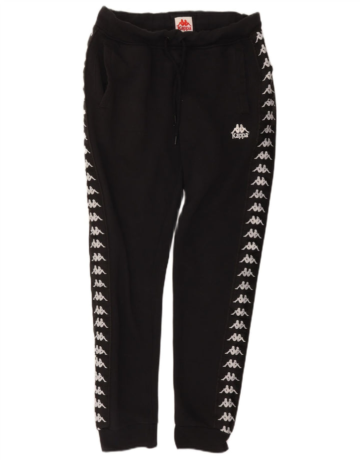 Pantaloni de trening pentru bărbați cu grafică Kappa Pantaloni de jogging mediu negru