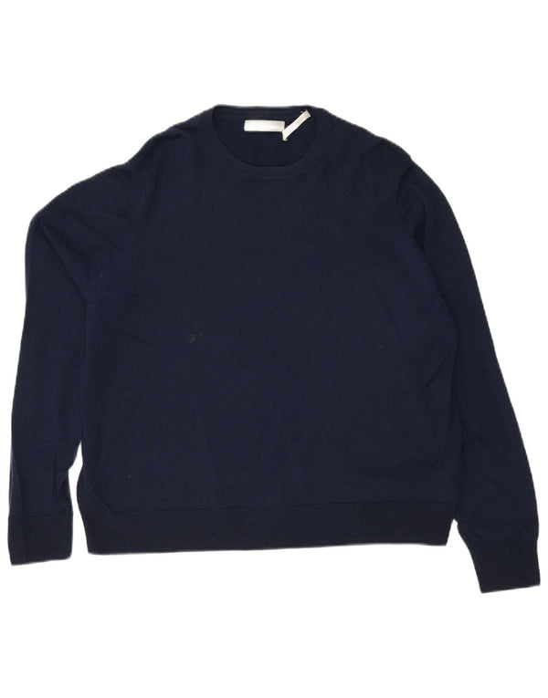 Pulover pentru femei Marks & Spencer cu decolteu triplu UK 20 2XL Bleumarin