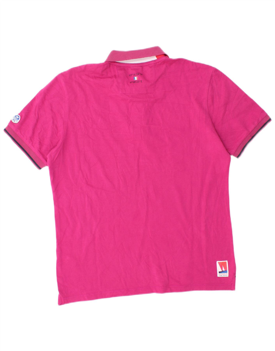 Tricou polo cu grafică North Sails pentru bărbați, bumbac roz mic