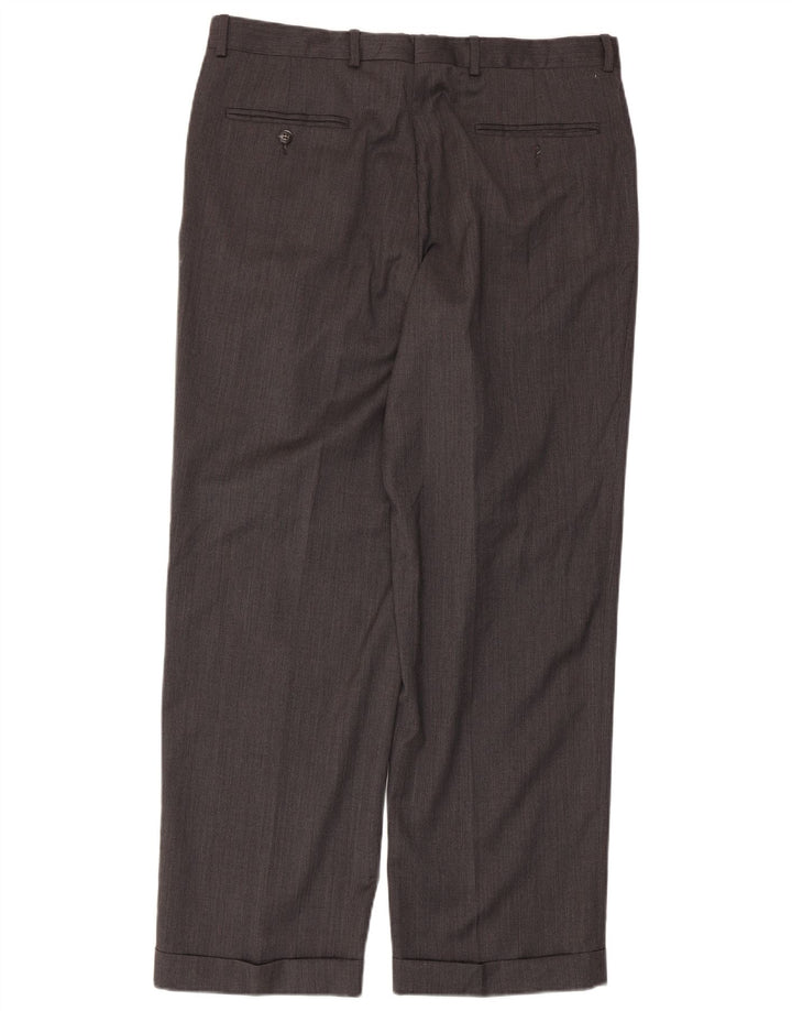 Pantaloni de costum bărbați Izod L36 L30 Lână gri