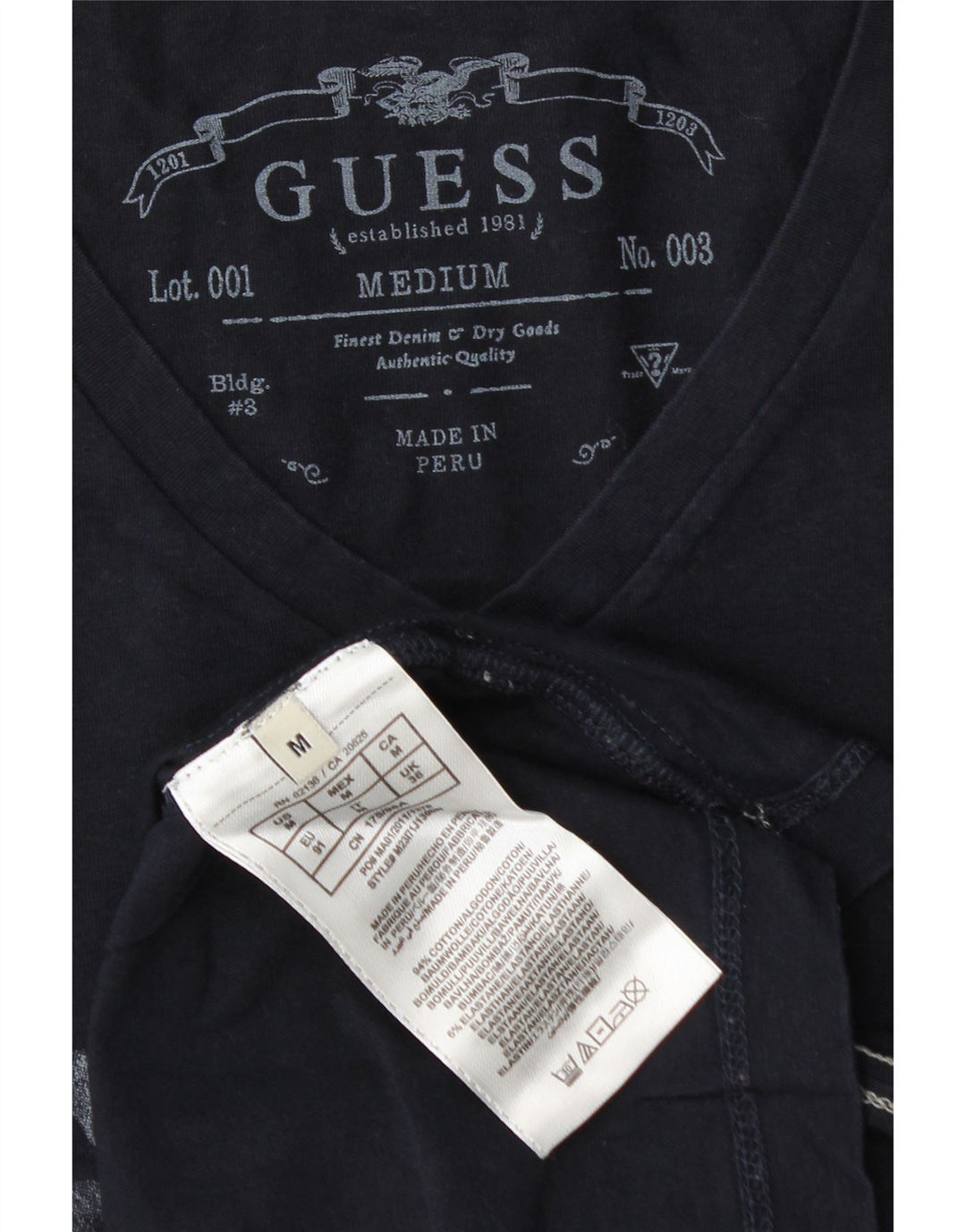Tricou grafic Guess pentru bărbați Top mediu din bumbac bleumarin