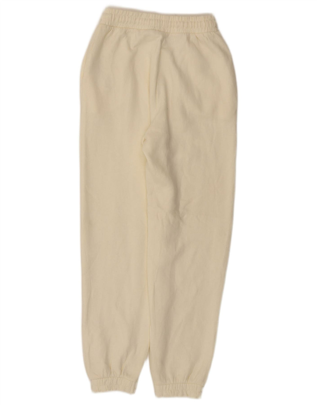 Pantaloni de trening Zara Femei Joggeri UK 8 Poliester alb catifelat