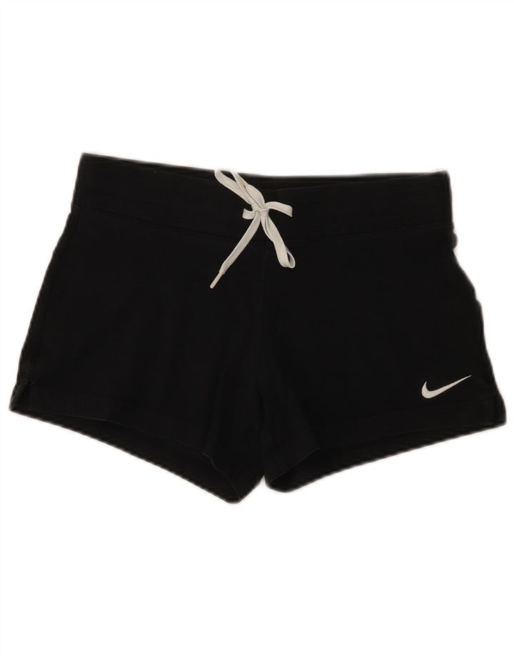 Pantaloni scurti sport Nike pentru femei UK 10 mici, negru, bumbac
