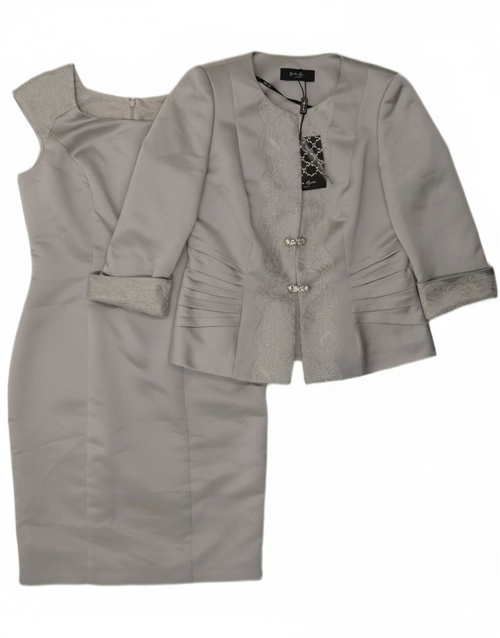 CARLA RUIZ Womens 2 Button 2 Piece Set EU 40 Medium Grey