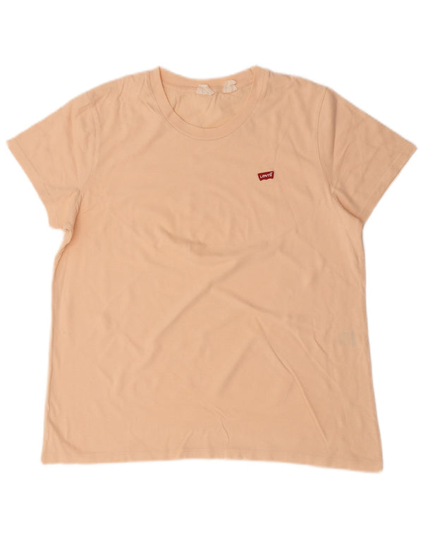 Tricou pentru femei Levi's Top UK 16 Large Beige Bumbac