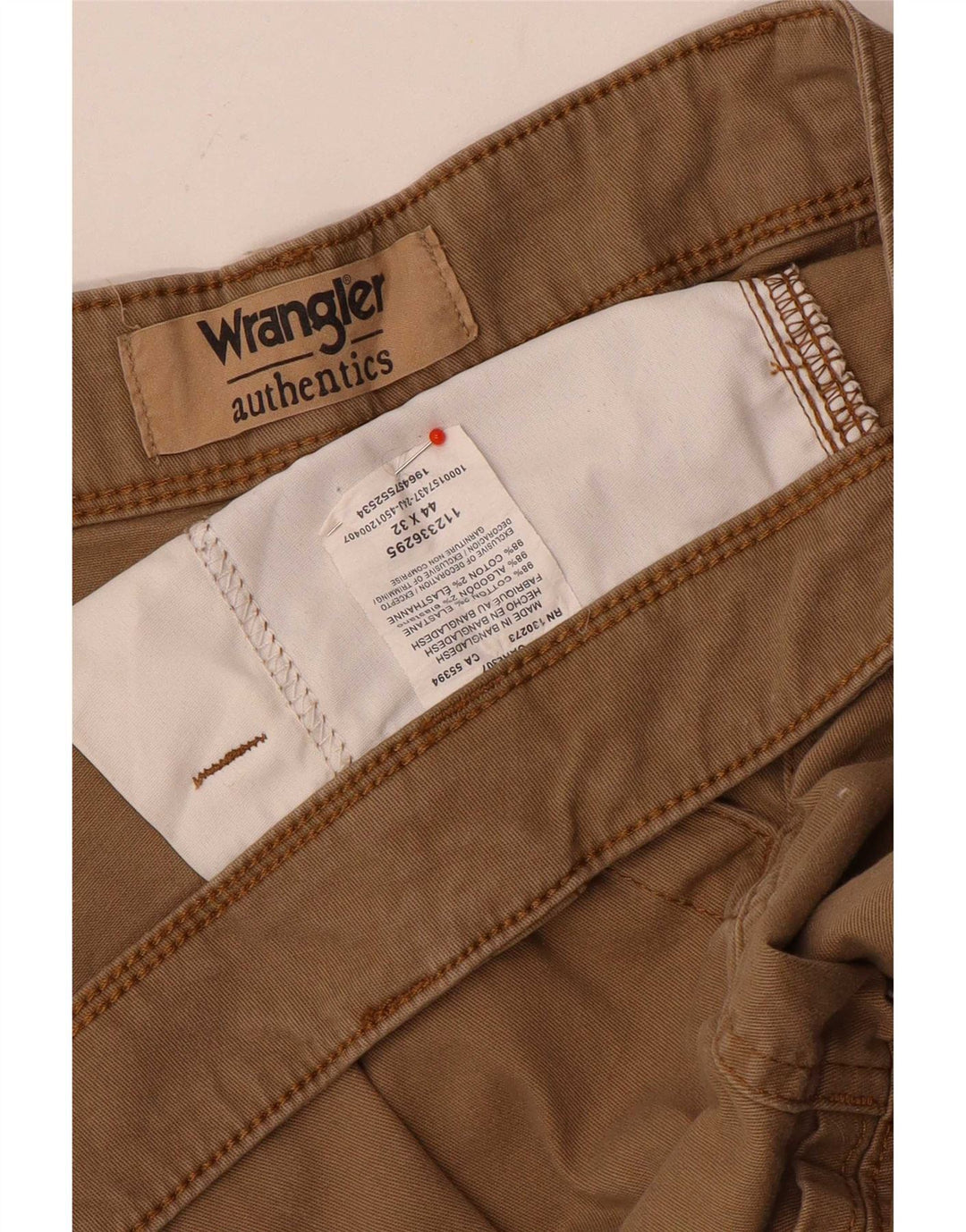 Pantaloni cargo drepti pentru bărbați Wrangler W44 L32 bumbac maro