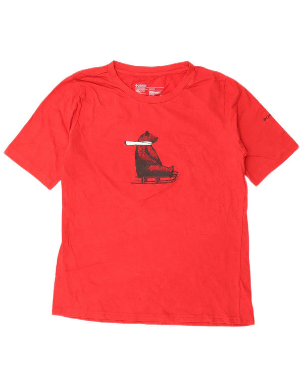 Tricou grafic pentru bărbați Columbia Top, bumbac roșu mediu