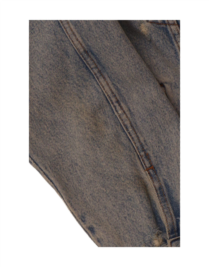 Jachetă pentru bărbați ZARA din denim învechit UK 38, bumbac albastru mediu