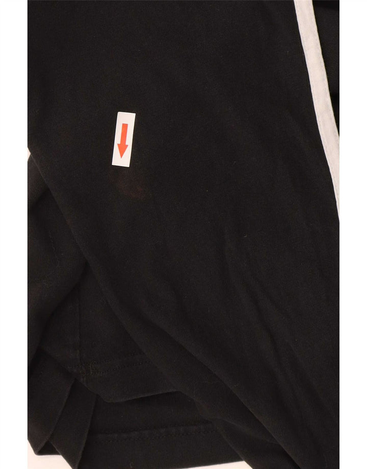 Top pentru bărbați Adidas cu mânecă lungă, mediu negru, bumbac color bloc