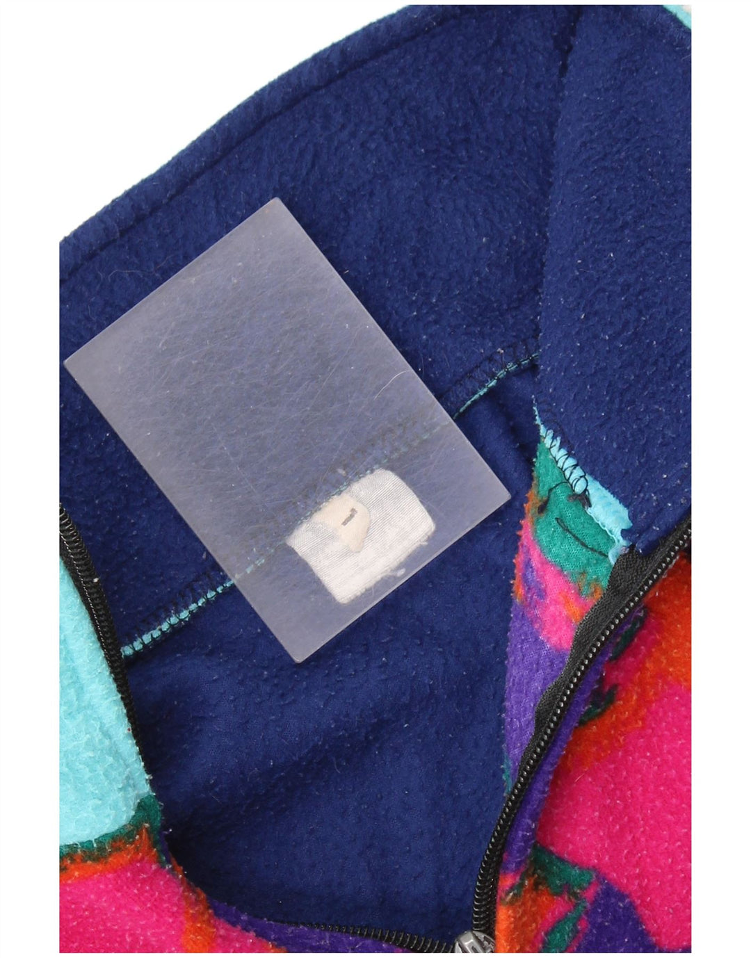 Pulover pentru bărbați VINTAGE, cu fermoar și gât, fleece, mare, bleumarin, camuflaj