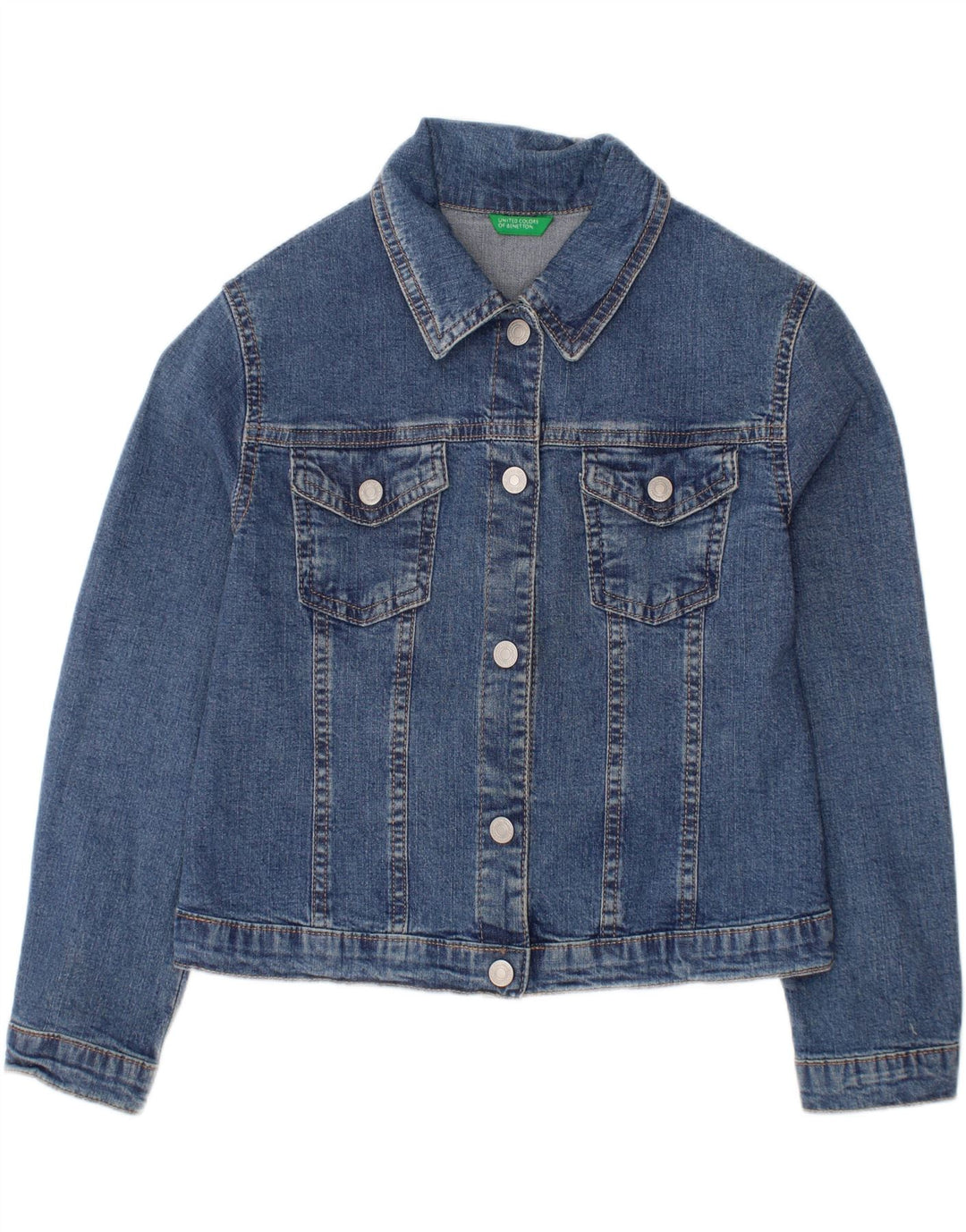 BENETTON Jachetă Denim pentru băieți 5-6 ani Bumbac albastru mic